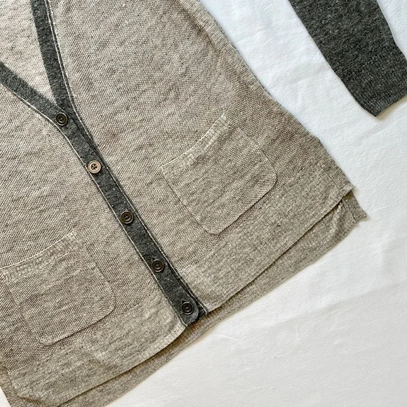 NWOT Madewell Sandstiched %100 Linen Cardigan Size Medium - Picture 5 of 11